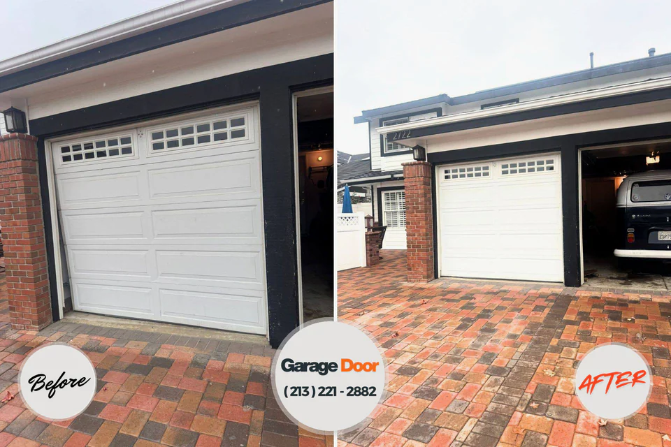 Before and after: garage door repair Plains, MT